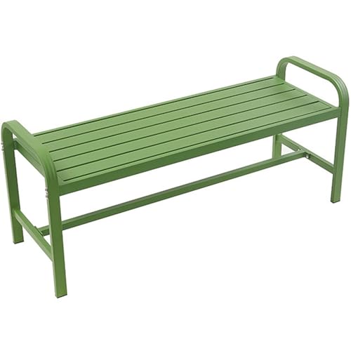 Banco de metal de aluminio sin respaldo para exteriores y pasillos de terrazas de chalets