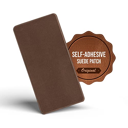 Instant MastaPlasta Suede Premium Repair Patch - Brown 8in x 4in (20cm 10cm) Self-Adhesive...