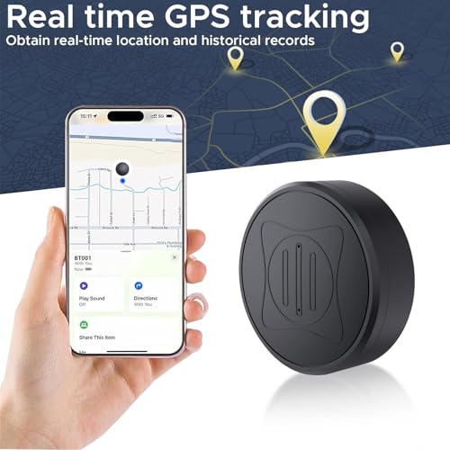 Mini GPS Tracker for Vehicles - Magnetic Real-Time GPS Tracker, Tracking Devices for Cars Hidden, Global Coverage Location Tracker for Kids, Dogs,Trucks/Person, No Subscription Required/No Monthly Fee - Thumbnail 2