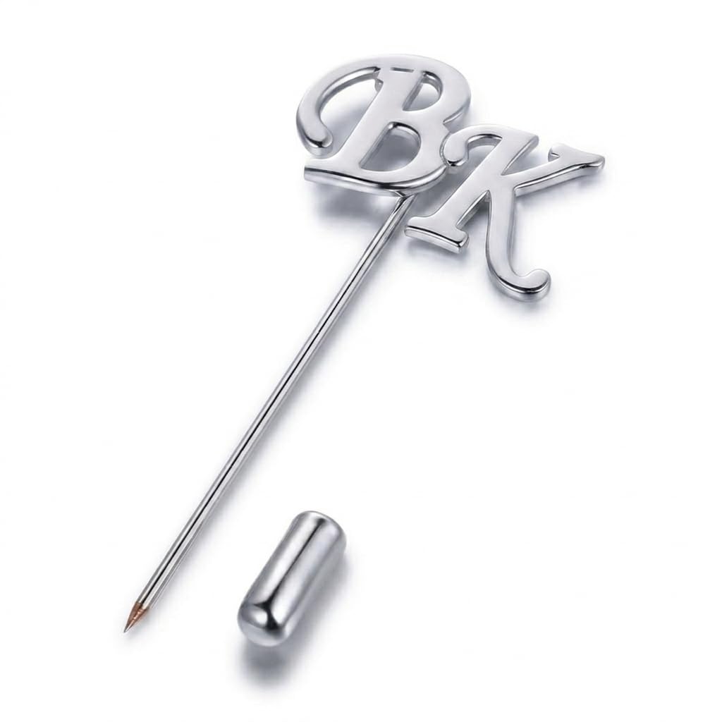 a様へ♥9/12 Buy MOSKAI® Personalized Initials Lapel Pin / Brooch for Men and