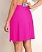 Pinup Fashion Bathing Suit Skirt Bottoms High Waisted Tummy Control Women Hot Pink Swim Skorts with Pockets L