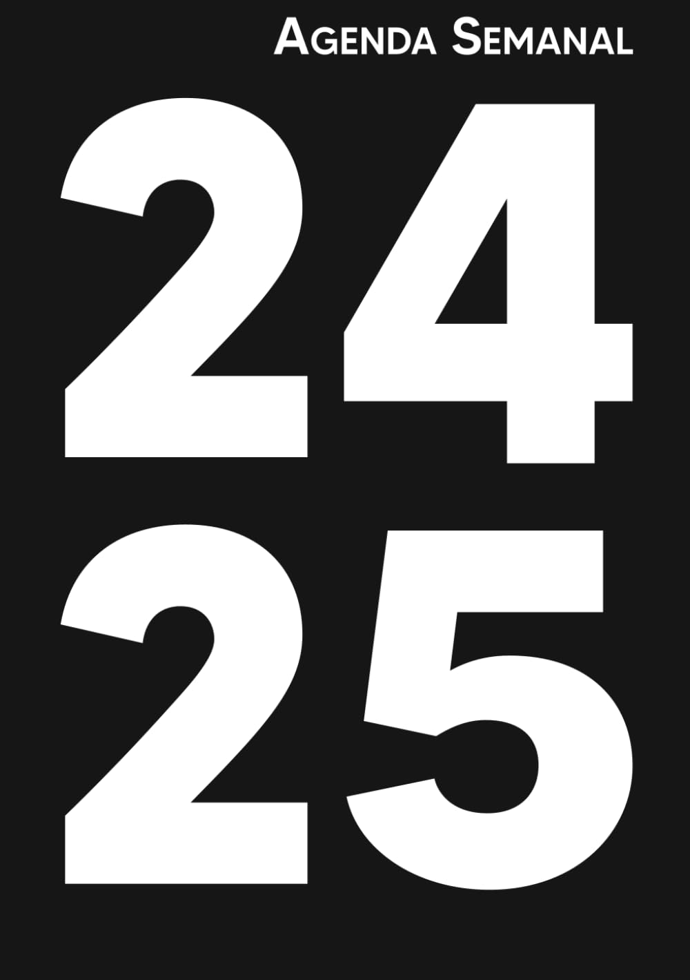 Agenda Semanal 2024 2025: Semana Vista, Formato pequeño A5, 12 Meses, Presentación horizontal, en español