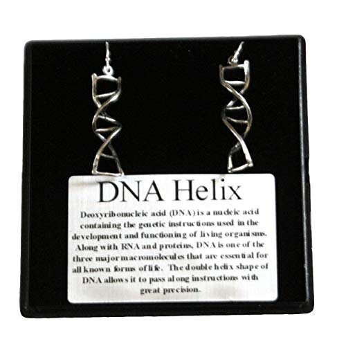 DNA Earrings (Pewter) sterling silver leverbacks