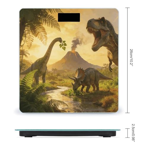 Báscula digital de baño con pantalla LED y plataforma de vidrio templado miniatura 2