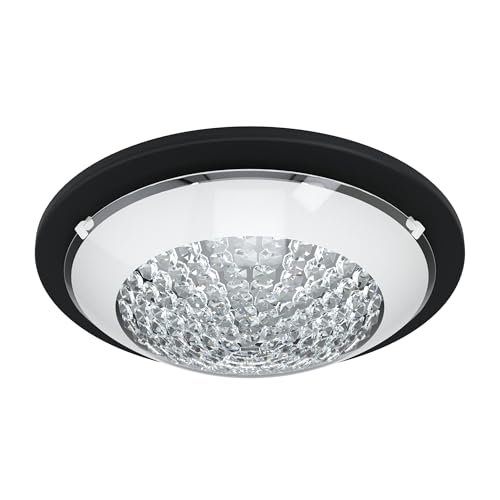 Plafonnier LED cristal Eglo anti-éblouissement pour illuminer un salon ou un couloir sombre