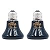 ANCLLO 2 Bombillas de calefacción para Reptiles, lámpara de Calor infrarroja Duradera, Bombilla de luz Negra para Mascotas, para Reptiles y Anfibios, Lagarto, Tortuga, araña 220-230 V (50 W)