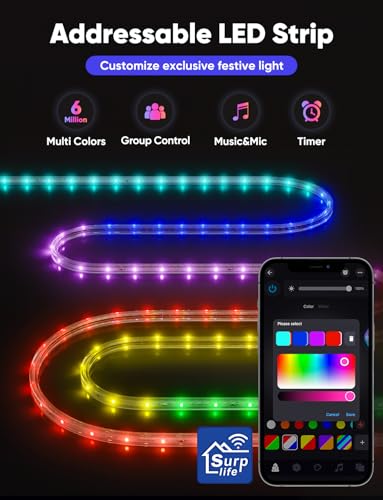 Tira de luces LED exterior 30M RGB+IC blanco cálido/frío IP65 miniatura 2