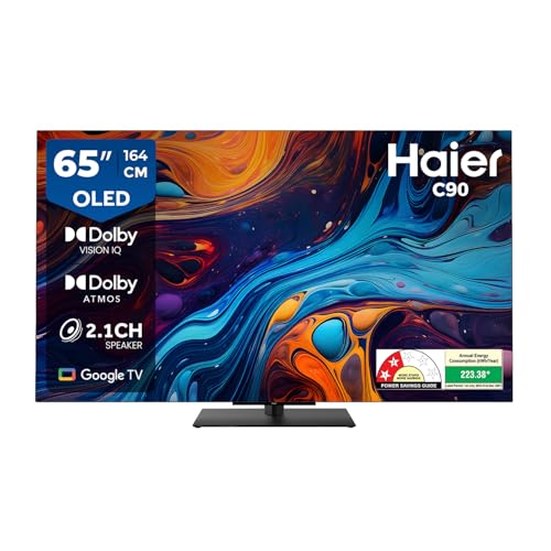 Image of Haier New 164 cm (65) C90E Series 4K Ultra HD Smart OLED Google TV H65C90EUX (Black)