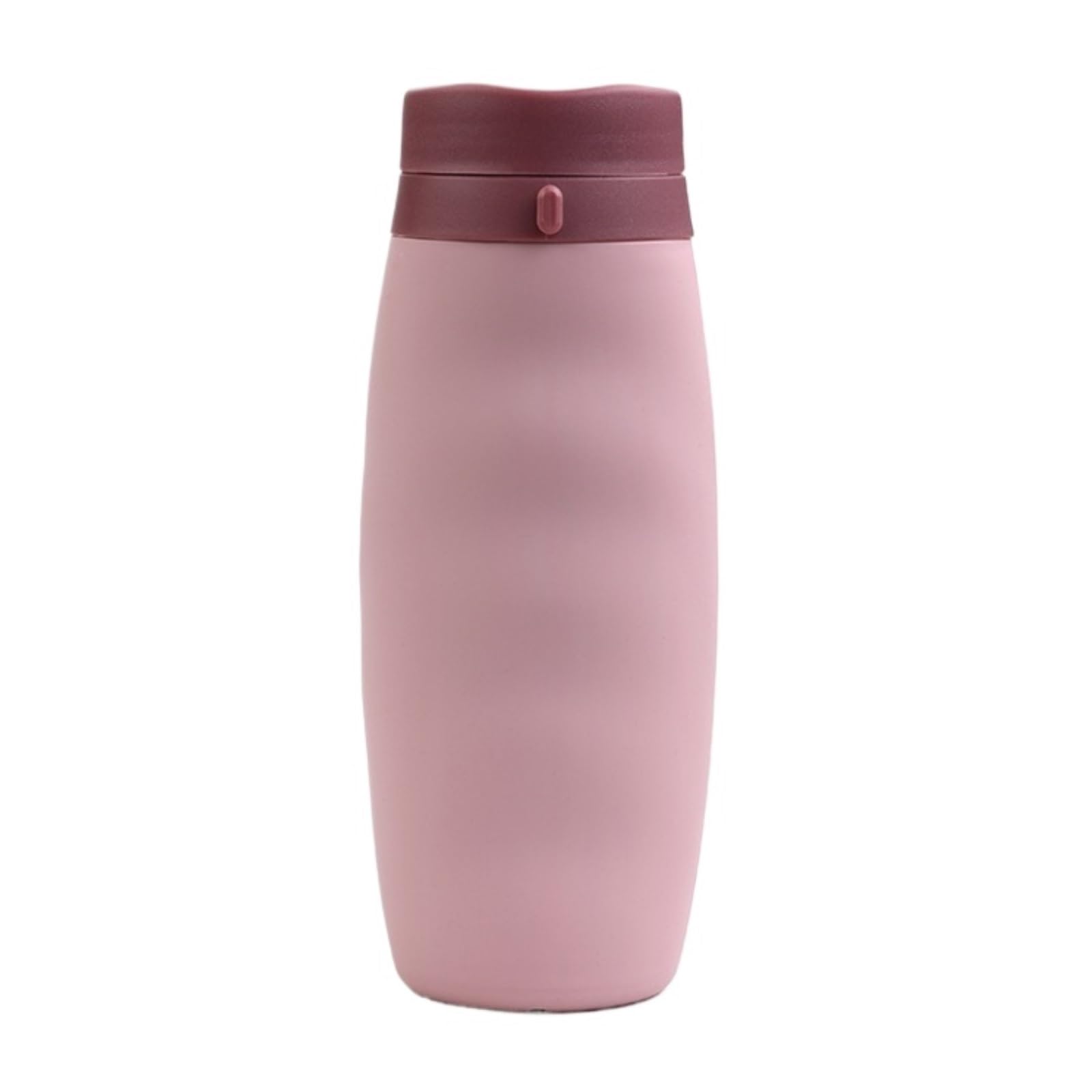 Butelka,Szczelna Przenośna Sportowa Butelka Na Wodę Silikonowy Składany Kubek Outdoor Travel Cup Na Wodę Napoje(Pink)