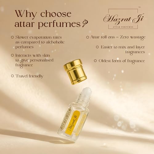 Image of Attar Perfume for Man Woman Gift Set Combo | Kesar Fruity Citrus Wood Musk Oud Kannauj Attar Original Notes | Alcohol Free Pocket Perfume Oil Roll On Long Lasting 6x6ml