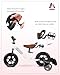 KRIDDO 2-in-1 Kids Tricycle and Toddler Balance Bike 2 Year Old, Detachable Pedals and Stowable Training Wheels, DIY Plate, Riding Trikes Toy for Ages 18 Months to 3 Years, White
