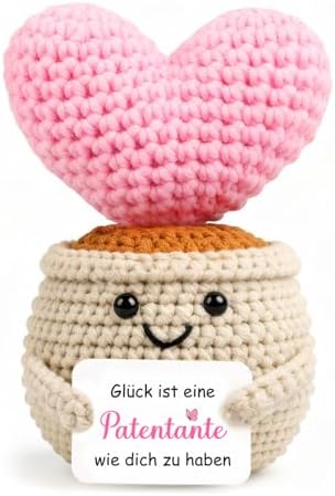 Giftota - Patentante Geschenk - Dankeschön Geschenk von Patenkind - Pocket Hug - Glücksbringer zur Taufe & Geburtstag - Geschenke für Frauen - Kleine Aufmerksamkeit & Deko