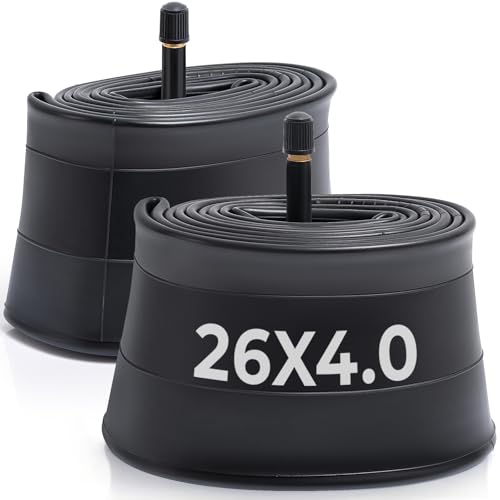 MetersGod 2本,26x4.0/26x4.5 自転車チューブ,26x4.0-4.5 自転車タイヤに対応,米式バルブ32mm,ブチルゴム,適用ファットバイク、シティバイク,MGN030