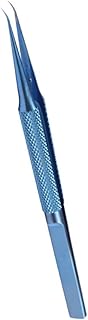 Uonlytech Lash Cluster Tweezers Angled Tweezers Glue Remover Tweezers Electronic Tweezers Fly Line Fingerprint Forceps Clips Tweezers Blue Precision Angled Tweezers Metal Tweezers Microscope