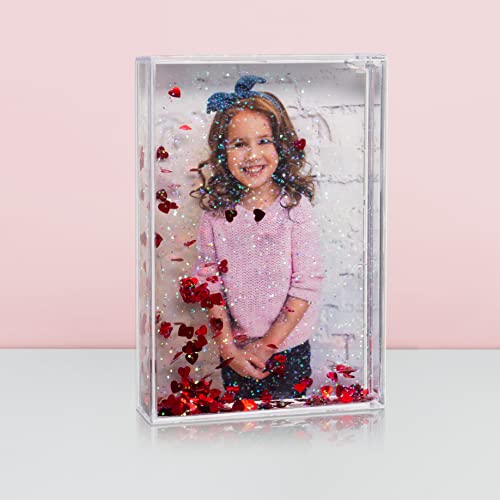 Neil Enterprises Inc. 4" X 6" Heart Glitter Photo Snow Picture Frame #TOP3