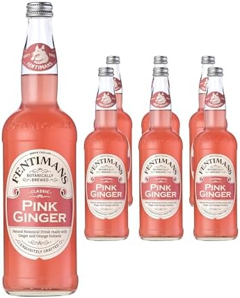 Fentimans Pink Ginger Botanically Brewed Drink, 6 pack, 750ml Bottles