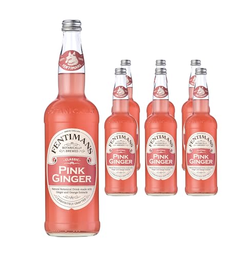 Fentimans Pink Ginger Beer - Botanically Brewed Soft Drink - Exquisitely Crafted & Refreshing Soft Drinks - Gluten-Free and Vegan Friendly Soft Drinks - 6 x 750ml Bottles