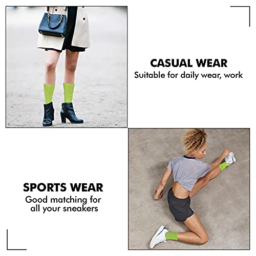 Mdr Distributors Lightweight Cotton Slouch Sock For Women And Men 1 Pair Made In Usa Size 9 To 11 (Lime) #TOP4