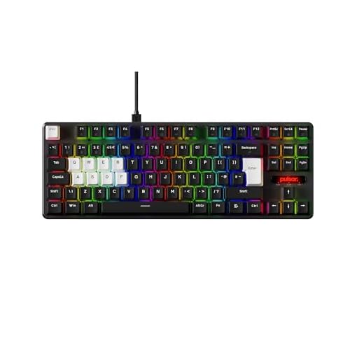 Pulsar Gaming Gears PCMK 2 HE TKL - Tastiera da gioco magnetica effetto Hall, interruttore magnetico ad azionamento regolabile, polling 8K, latenza ultra bassa, illuminazione RGB, hot-swap, keycap in