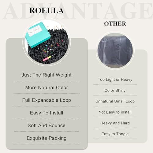 Roeula Passion Twist Crochet Hair para mulheres negras, pacote com 8 unidades, 50,8 cm, pré-enrolado