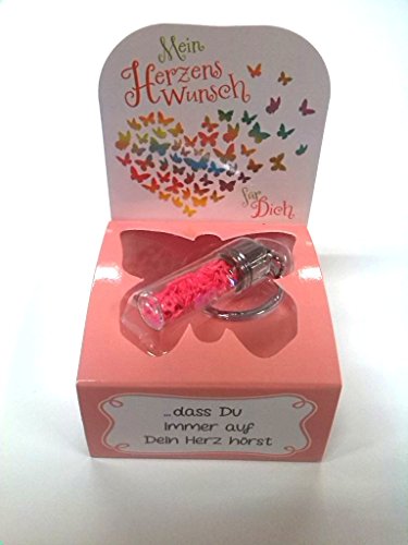 Preisvergleich Produktbild MYBEAUTYTREE 43882 Schlüsselanhänger pink "Herzenswunsch"