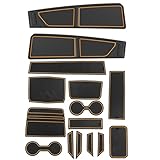 Auovo Anti Dust Mat Compatible with Ford Bronco Accessories 2021 2022 2023 2024 Dashboard Mat Cup Holder Inserts Center Console Door Liners (Automatic Transmission)(Cyber Orange, 4 Doors)