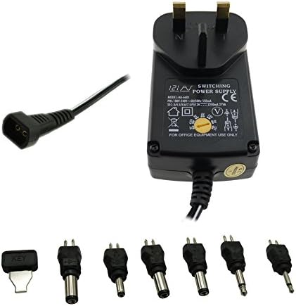 121AV 2250mA AC to DC Universal Mains Plug-in AC Power Supply Adapter with Multiple Voltage Selection 3V 4.5V 5V 6V 7.5V 9V 12V