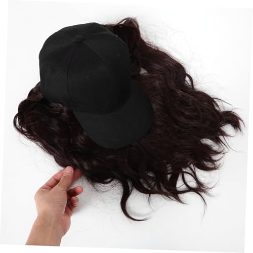 Perruque casquette de baseball cheveux bouclés solution coiffage - 3
