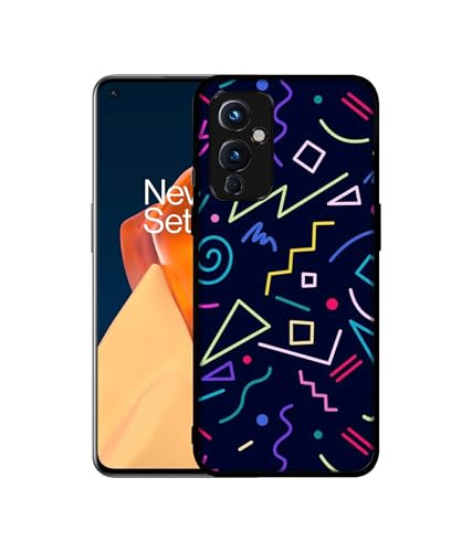 Image of Retro Abstract Design Premium 2D Printed Metal Back Case Cover for OnePlus 9 5G