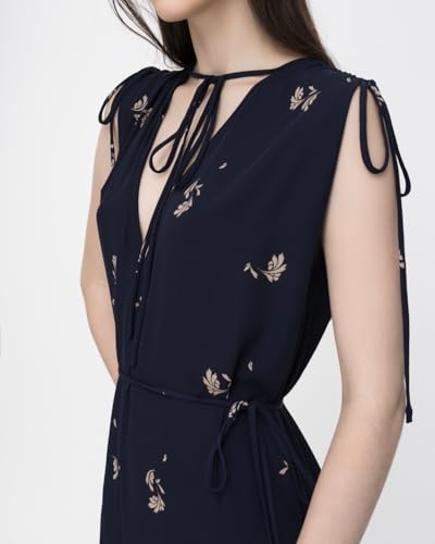 Sleeveless V-Neck Floral Flared Dress, a Timeless and Elegant Statement for Seasonal Gatherings 20253