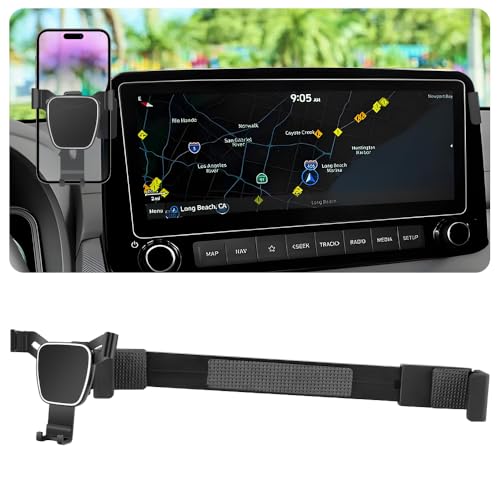LUNQIN Car Phone Holder for Hyundai Kona 2018 2019 2020 2021 2022 2023 Auto Accessories Navigation Bracket Interior Screen Decoration Dash Board Mobile Cell Phone Mount case