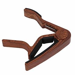 Capodastre universel durable et portable à dégagement rapide pour jouer (bois foncé) - Les Beatles, Paul McCartney, John Lennon, RIngo Starr, George Harrison Capodastre universel durable et portable à dégagement rapide pour jouer (bois foncé) – Image 2