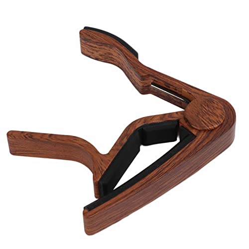 Capodastre universel durable et portable à dégagement rapide pour jouer (bois foncé) - Les Beatles, Paul McCartney, John Lennon, RIngo Starr, George Harrison Capodastre universel durable et portable à dégagement rapide pour jouer (bois foncé) – Image 3