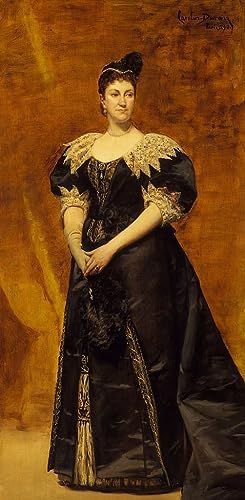 Cuadro de la Sra. William Astor por Carolus Duran: elegancia clásica para paredes de dormitorio