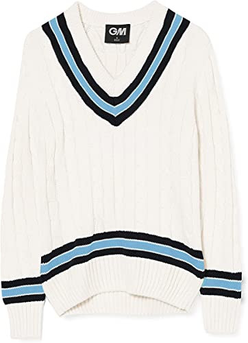 Pull de cricket bleu marine enfant vêtement sport col en V grands garçons