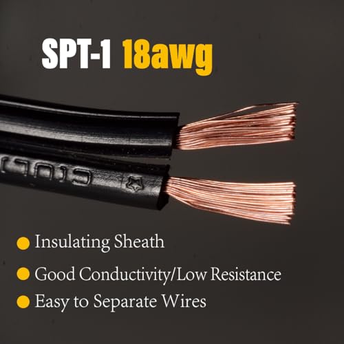 Low Voltage Landscape Lighting Cable 18/2 SPT-1W Bulk Lamp Cord 300-Volt 18-Gauge 250-feet Spool Black UL Listed by TKNALEGY - Used condition - Image 8