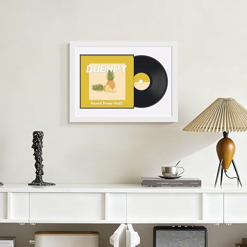 Image of DUENPY 16x22 Vinyl Frame For 12.5x12.5 Cover Black Mat White