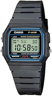 Casio Unisex Watch in Resin/Acrylic Glass with Date Display and LED Light - Water Resistance & Alarm
