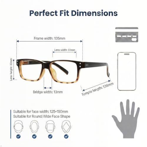 Image of Eyekepper Blue Light Reading Glasses Men Women 4.0, Black-Tortoise 2 Pack