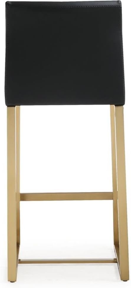 TOV Furniture Denmark Steel Stool, Counter Height, Black