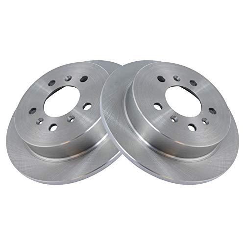 Image of TRQ Rear Brake Pad and Rotor Set Semi Metallic Solid Rotors | For 2009 Buick LaCrosse 2006-2010 Chevrolet Impala 2006-2007 Monte Carlo