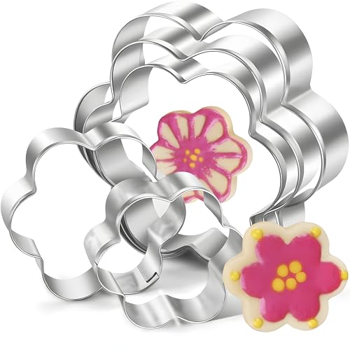 AVANA Ausstechformen Blumen 5 Stück, Edelstahl Ausstecher Set Weihnachten...