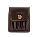TOURBON Hunting Genuine Leather Rifle Cartridge Holder 5 Round Ammo Wallet Pouch
