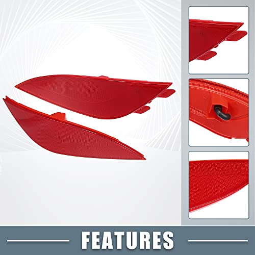 Image of Rear Bumper Reflector Light 92405-2S100 for Hyundai Tucson 2010-2015 Left Right Side Red 1 Pair