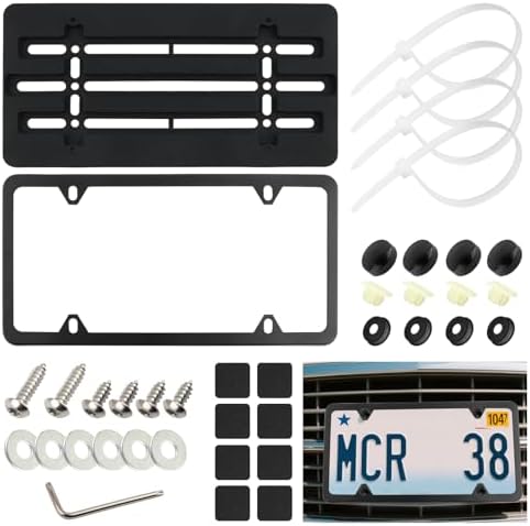 Licence Plate Frame Holder,Practical No Drill Front License Plate...