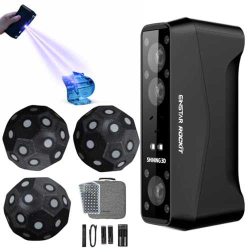 EINSTAR Rockit Wireless Handheld 3D Scanners, Dual Light Source, 38 Blue Laser Lines, 7 Parallel...