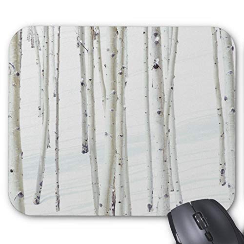 Preisvergleich Produktbild Mauspad mit seidenweicher Textiloberflche - Mouse Pad Paradise (antistatische Wirkung - perfekte Gleiteigenschaft PC / Computer Mousepad)-aspen trees in snow