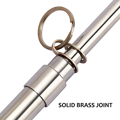 Image of MEASUREMAN Heavy Duty Dual Head Truck Tire Gauge 10PC, Solid Brass Body, Aluminum Slide, with Hook, Range 10-150psi