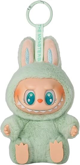 て*く様 labubu 限定デザイン　グリーンキーホルダー15cm Amazon.com: Plush Toy Labubu Keychain, Cute Green Labubu