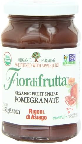 Rigoni di Asiago Fiordifrutta Organic Fruit Spread, Pomegranate, 8.82 Ounce, (Pack of 1)